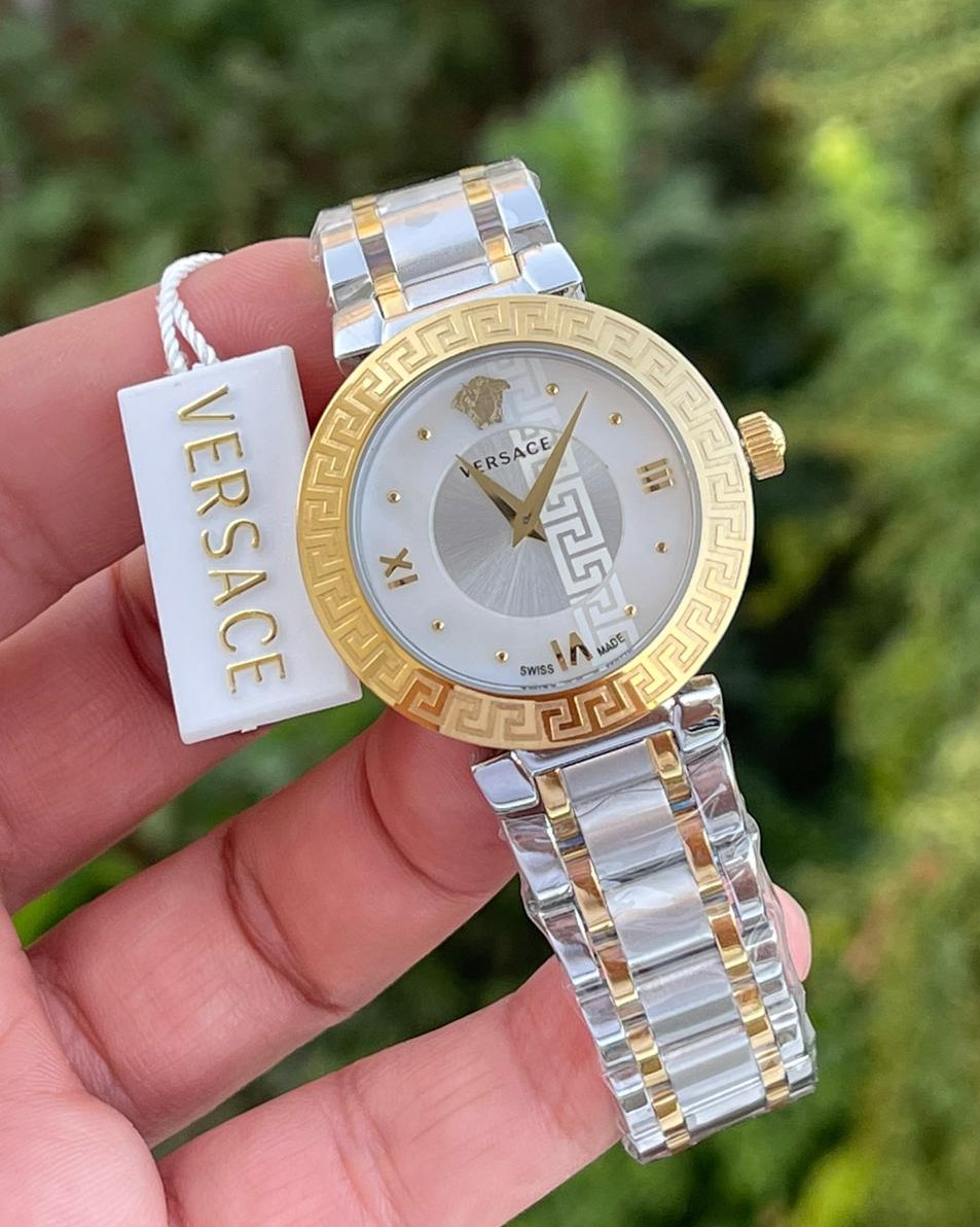 Versace Çift Renk Gold Gümüş Daphnis Bayan Kol Saati L-862